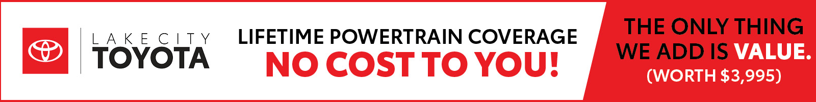 Lifetime Powertrain – No Cost to You